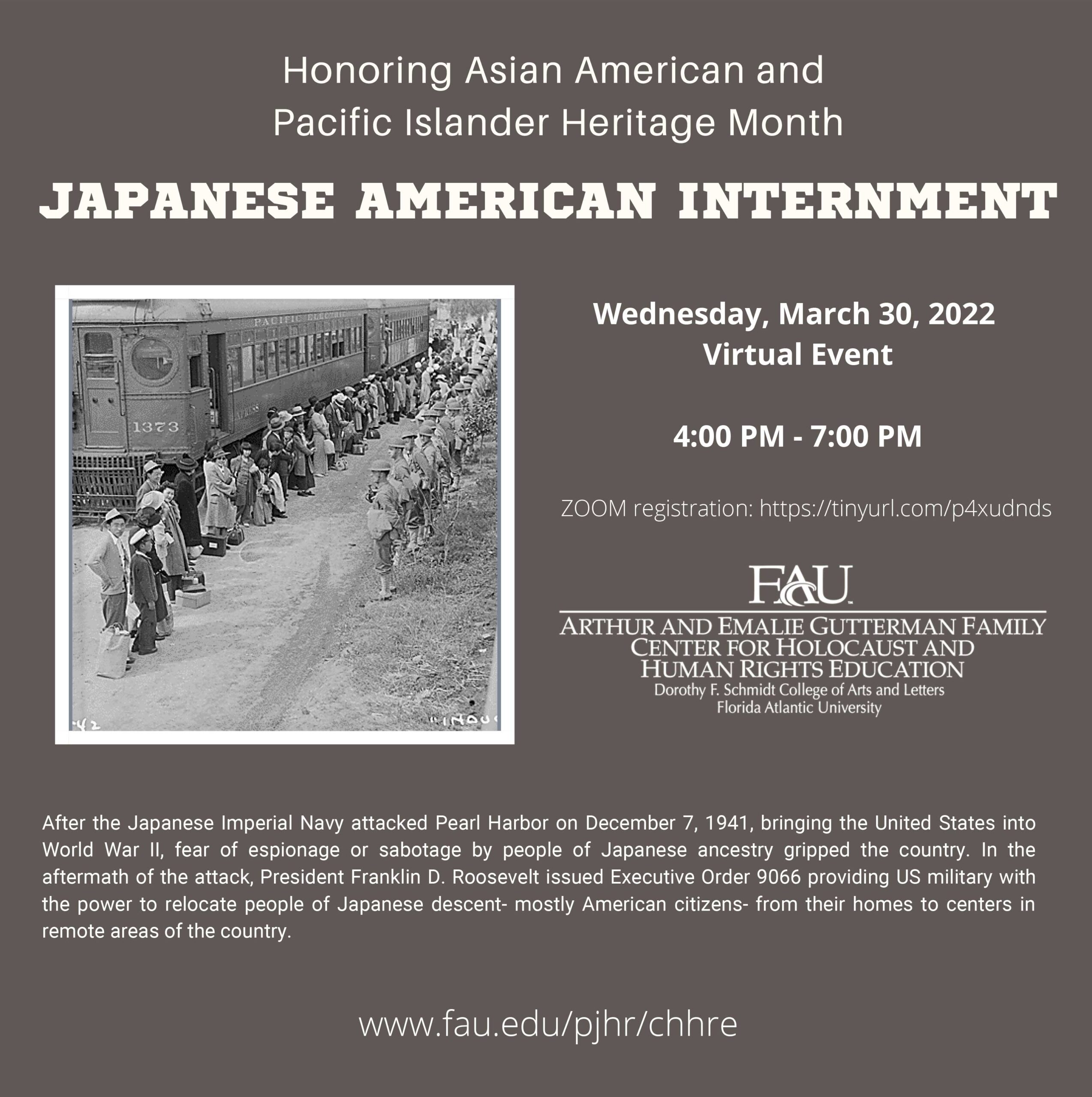 Holocaust Center event flyer