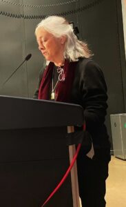 woman at podium