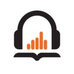 logo of Penguin Random House Audio with headphones over a book laid flat